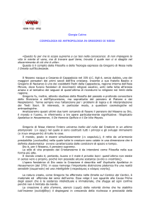 Giorgia Cutino COSMOLOGIA ED ANTROPOLOGIA IN