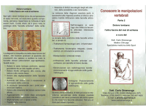 Conoscere Ie manipolazioni vertebrali