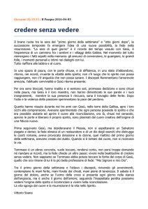 credere senza vedere