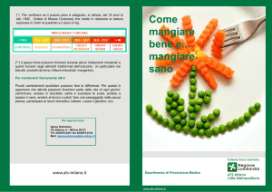 Come mangiar bene e mangiar sano