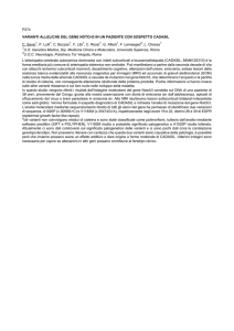 P274 VARIANTI ALLELICHE DEL GENE NOTCH3 IN UN