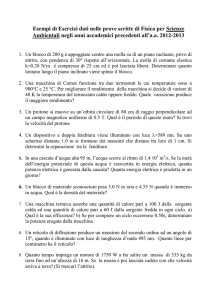 Esempi di Esercizi dati nelle prove scritte di Fisica per