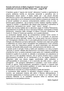 Estratto dall`articolo di Mafra Gagliardi “Il teatro dei sensi” pubblicato