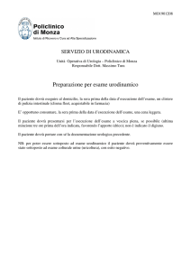 Preparazione per esame urodinamico