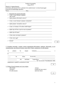 1 Verifica di geografia Classe IV D Obiettivi di apprendimento