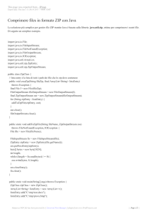 Comprimere files in formato ZIP con Java