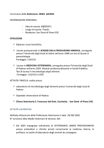 Leggi curriculum - Centro Veterinario Sandonatese