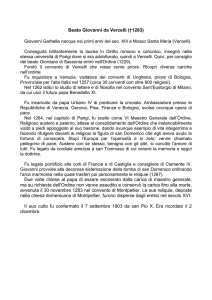 Beato Giovanni da Vercelli (†1283) Due volte chiese al papa di