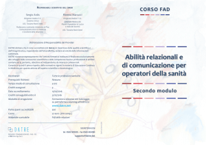 Abilità relazionali e di comunicazione per operatori della sanità