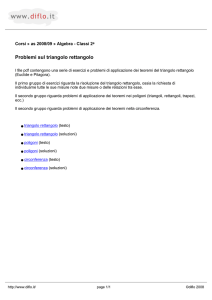Problemi sul triangolo rettangolo