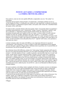 Forma Mentis islamica - Tutto verso i musulmani