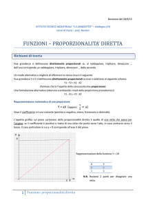 funzioni – proporzionalita` diretta - Polo di e-learning