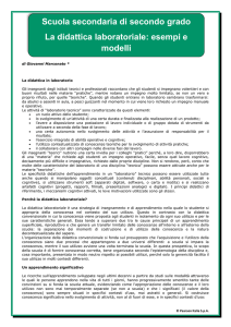 Scuola secondaria di secondo grado La didattica laboratoriale