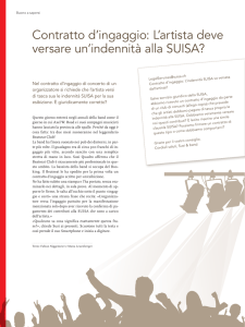 Contratto d`ingaggio: L`artista deve versare un`indennità alla SUISA?