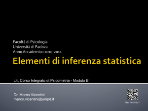 Principi di Inferenza statistica