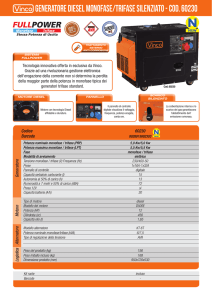 Generatore DIESEL Monofase/TRIFASE SILENZIATO