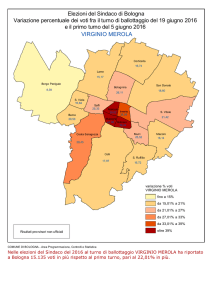 Variazione percentuale voti 19 giugno