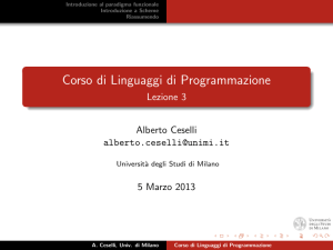 Corso di Linguaggi di Programmazione