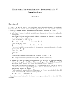Esercitazione 5 – Soluzioni
