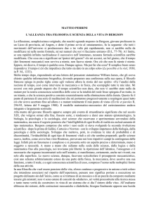 MATTEO PERRINI L`ALLEANZA TRA FILOSOFIA E SCIENZA