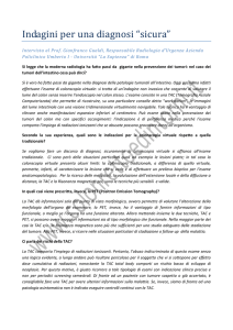 Indagini per una diagnosi “sicura” - Malattie e tumori del colon del