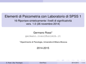 Elementi di Psicometria con Laboratorio di SPSS 1