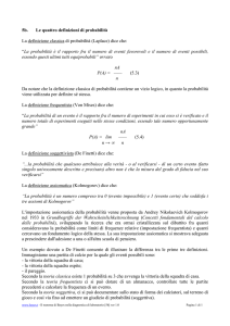 le definizioni di probabilità