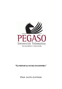 “le principali scuole di economia” prof. mattia lettieri