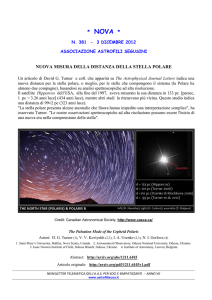 Nuova misura della distanza della Stella Polare