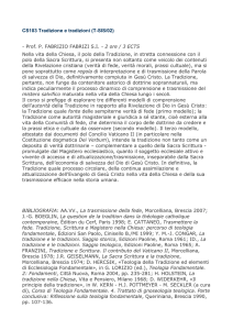 CS103 Tradizione e tradizioni (T-SIS/02)
