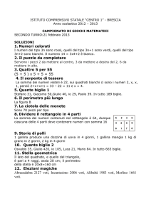 1. Numeri colorati 2. Il puzzle da completare 3. Quattro 5 per 55 (5 +