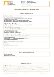 programma consuntivo e relazione finale