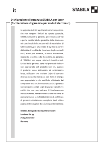 Dichiarazione di garanzia STABILA per laser (Dichiarazione di