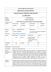Filosofie giuridiche, diritti umani e religioni del Medio ed