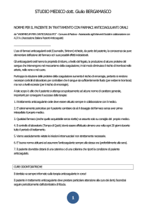 LA TERAPIA ANTICOAGULANTE ORALE