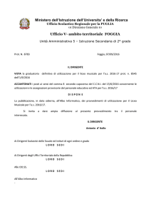 decreto di pubblicazione provvedimenti liceo musicale