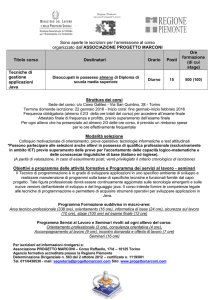 Sono aperte le iscrizioni per l`ammissione al