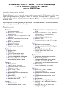Università degli Studi di L`Aquila - Facoltà di