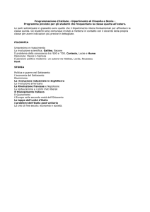 Programmazione d`Istituto - Dipartimento di Filosofia e Storia