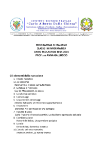 PROGRAMMA DI ITALIANO CLASSE I H INFORMATICA ANNO