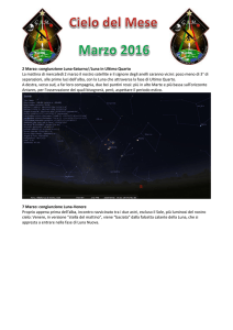 2 Marzo: congiunzione Luna-Saturno//Luna in Ultimo Quarto La