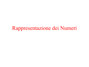 Rappresentazione dei Numeri