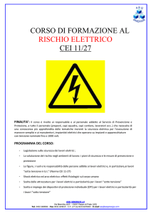 corso di formazione al rischio elettrico