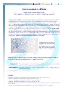 Scheda completa Emocromatosi