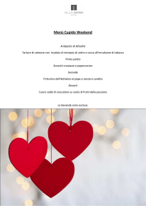 Menù Cupido Weekend