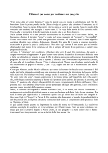 Chiamati per nome - Parrocchia Santo Curato d`Ars