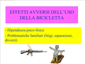 effetti avversi dell`uso della bicicletta