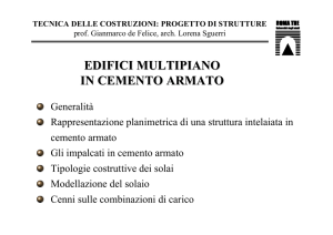 Alcune generalità sugli edifici intelaiati in cemento armato