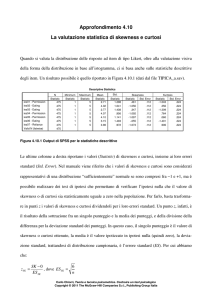 Approfondimento 4.10 La valutazione statistica di