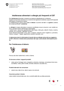 Intolleranze alimentari